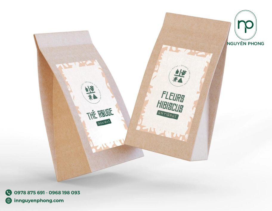 Mẫu thiết kế logo tạp hóa trên túi giấy